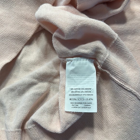 J Crew Light Pink Slub Cotton V-Neck Cardigan - Picture 7 of 7